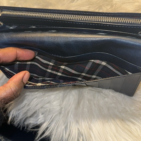 TAKEO KIKUCHI Folding Long Wallet EUC in Navy - Picture 11 of 12